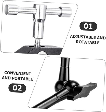 Adjustable Clip on Phone Holder Stand Rotatable Arm Mobile Phone Mount for Desk Car Bedroom Office Hands Free Viewing