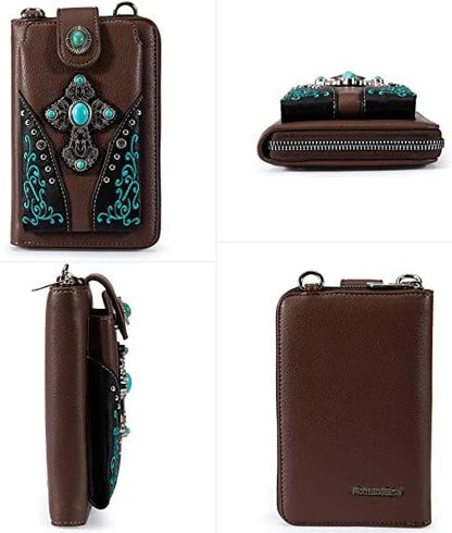 Montana West Small Crossbody Bags for Women Western Handbag with Cash Slots