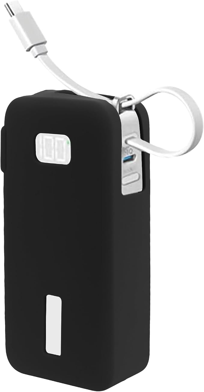 kwmobile Case Compatible with Anker Power Bank 10000mAh (A1688) - Portable Powerbank Cover - External Battery Charger Bag, Shockproof - Black