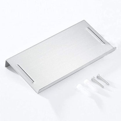 Bathroom Small Cell Phone Shelf Stainless Steel Anti-Slip Phone Holder Stand Wall Mounted for Small Speaker Smartphone Baby Wipes, Brushed