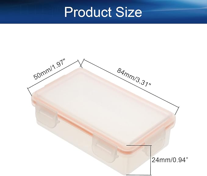 Heyiarbeit 2 x 18650 Battery Storage Case Holder Organizer Box Transparent 2Pcs