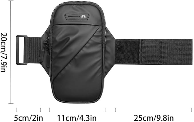 DONGKER Sports Armband Bag,6.8" Running Phone Holder with Key Pouch & Headphone Hole for Jogging Cycling Hiking