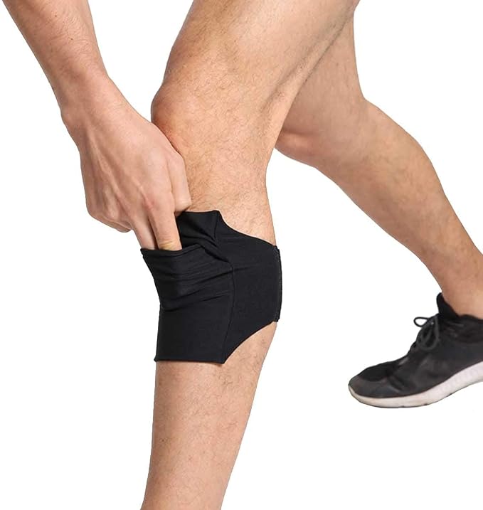 Cell Phone Leg Band Equestrian Riders On The Leg Cell Phone Holder for Calf, Running Workouts Armband All Purpose Sport Bag Strap Pouch for Jogger for iPhone, Samsung Galaxy S9/8/7, Black, L