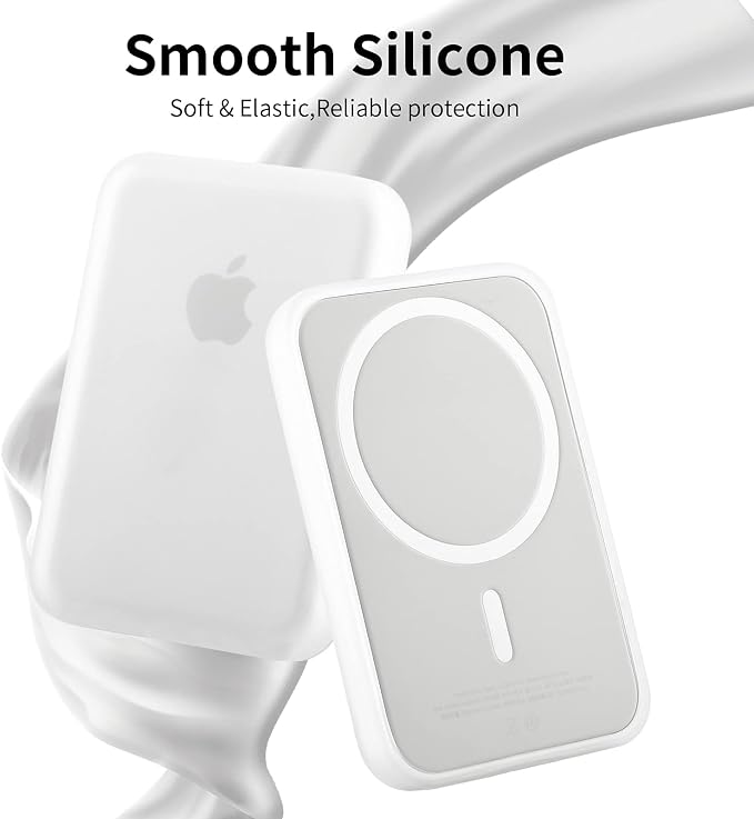oakxco Silicone Case Compatible with Magsafe Battery Pack, Magsafe Battery Pack Cover, Scratch & Shatter Resistant, Matte Clear