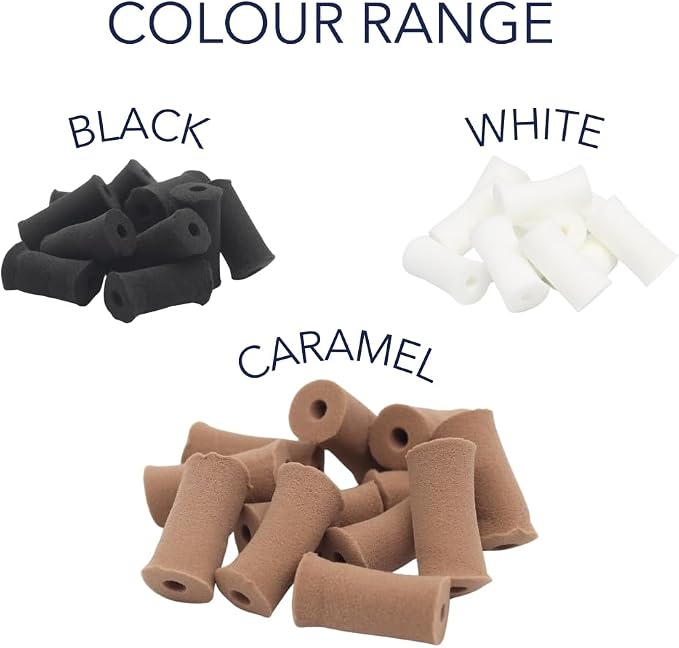 URSA Foamie Sleeves for Lavalier Microphones – Discreet Mic Covers to Reduce Clothing Noise, Protect Against Sweat & Light Wind – Pack of 12 (Caramel)