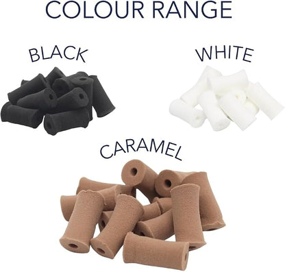 URSA Foamie Sleeves for Lavalier Microphones – Discreet Mic Covers to Reduce Clothing Noise, Protect Against Sweat & Light Wind – Pack of 12 (Caramel)