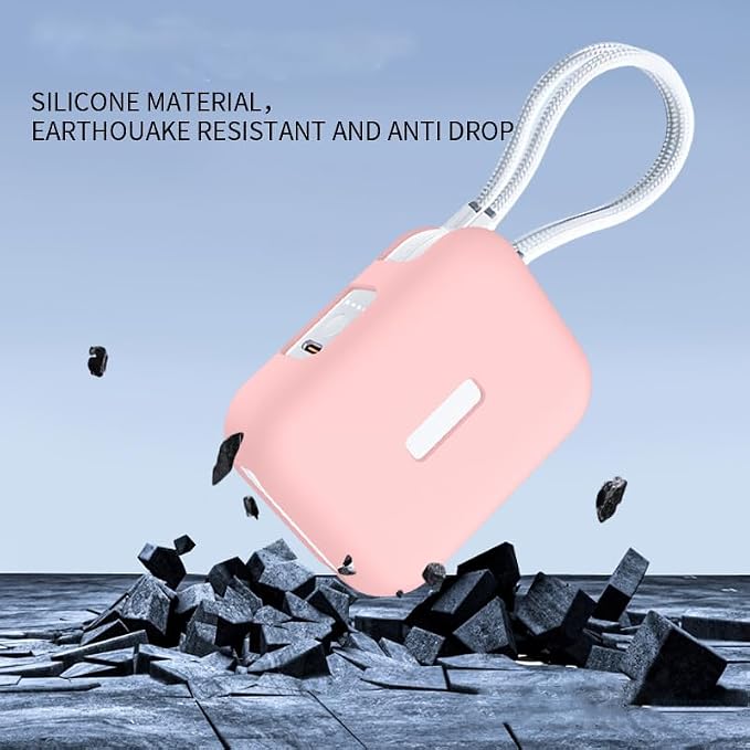 Soft Liquid Silicone Protective Cover for TORRAS EasyGo Power Bank 45W 10000mAh Anti-Scratch Shockproof Drop-Resistant Damage-Proof Dustproof Washable Full-Body Sleeve Case Accessories (Pink)