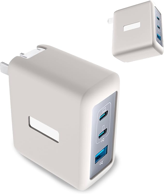 Case for Anker Nano 100W USB-C Charger – Soft Silicone Protective Cover for Dynamic Charger,Shockproof Dustproof Charging Block Protector Sleeve[Gray]