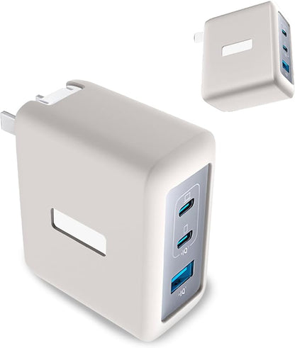 Case for Anker Nano 100W USB-C Charger – Soft Silicone Protective Cover for Dynamic Charger,Shockproof Dustproof Charging Block Protector Sleeve[Gray]