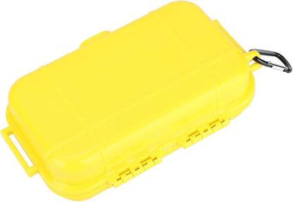 Tiiyee Small Waterproof Storage Case, Dry Box Protective Case Shockproof Survival Storage Container 6.29 * 3.54 * 1.57in Floating Hard Shell Wet Dry Box Airtight for Fishing Outdoor Gear