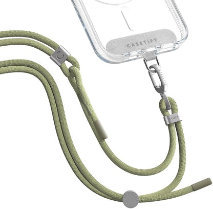 CASETiFY 6mm Rope Cross Body Strap with Card - Solid Olive Green