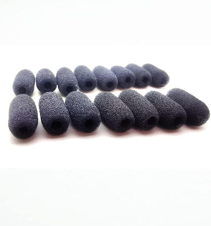 15 Pack Mini Lavalier Foam Cover Windscreen for Countryman E6 and Other Headset Lapel Microphones (Black)