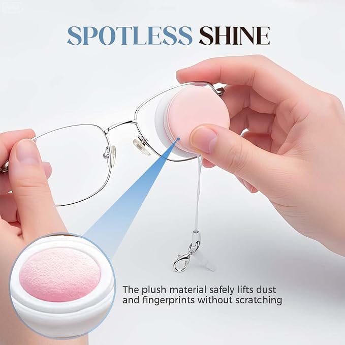 Yilia Macaron Phone Screen Cleaner, Cute Macaron Design Mobile Phone Screen Cleaner, Washable Dedusting Tool for Eyeglasses and Cell Phones (Pink, 8pcs)