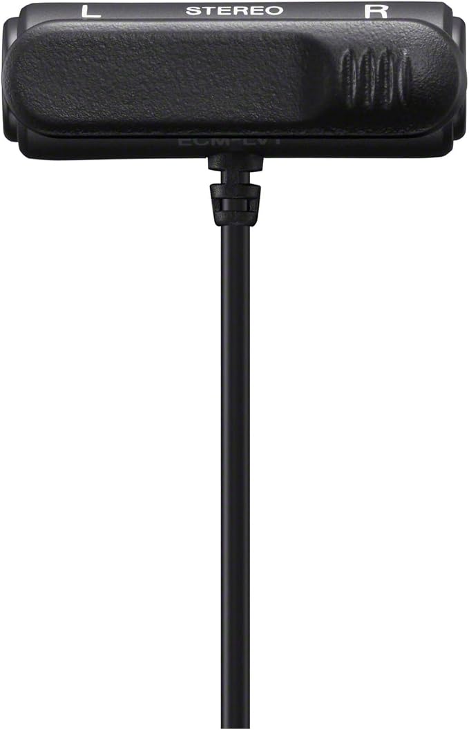 Sony Compact Stereo Lavalier Microphone ECMLV1,Black, Small