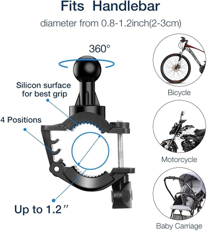 Handlebar Bicycle Mount for Galaxy A03s A13 A14 A23 A53 A54 5G Phones - Silicone Holder Bike Non-Slip Strap Shockproof M9V Compatible with Samsung Galaxy A03s/A13/A14/A23/A53/A54 5G