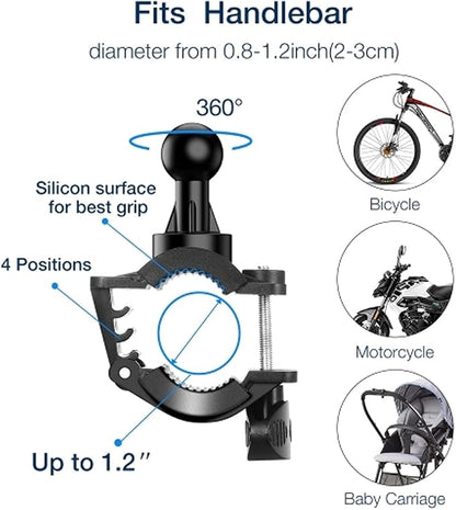 Handlebar Bicycle Mount for Galaxy A03s A13 A14 A23 A53 A54 5G Phones - Silicone Holder Bike Non-Slip Strap Shockproof M9V Compatible with Samsung Galaxy A03s/A13/A14/A23/A53/A54 5G