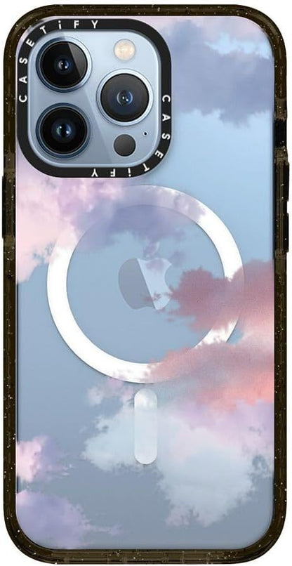CASETiFY Impact Case for iPhone 13 Pro Compatible with Magsafe - Clouds - Clear Black