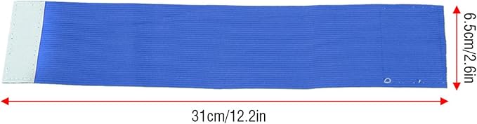 Elastic Soccer Captain Armband, Outdoor Team Sports Groups Soccer Armbands Adjustable Player Bands, Adults & Youths Arm Band Elastic Captain Armbands (Blue)