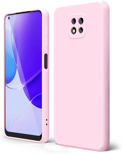 oakxco for Motorola Moto G Power 2021 Phone Case Liquid Silicone, Thin Slim Soft Rubber Gel TPU Plain Simple Cover for Women Girl Cute, Matte Solid Color, Rose Pink