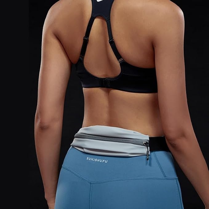 Running Belt for men,Water Resistant Fanny Pack for Women,cycling exercise travel,Reflective strips suitable for night,Slim Running adjustable size running belt bag for iPhone 17 16 15 Samsung