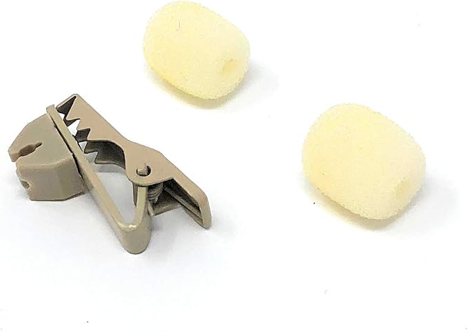 Beige Lavalier Lapel Mic with 4 pin mini XLR TA4F for Shure wireless