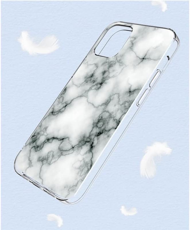 Cover for ZTE Blade A73 (6.52 inch) Case + Screen Protector，Tempered Glass 9H Hardness Protective Film and Soft Silicone Bumper Shell Transparent TPU Phone case -Marble