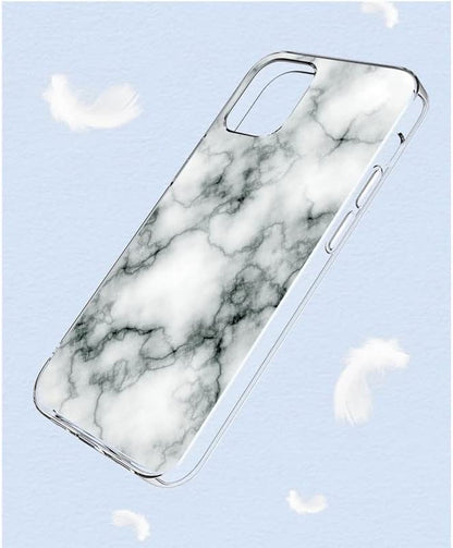 Cover for ZTE Blade A73 (6.52 inch) Case + Screen Protector，Tempered Glass 9H Hardness Protective Film and Soft Silicone Bumper Shell Transparent TPU Phone case -Marble