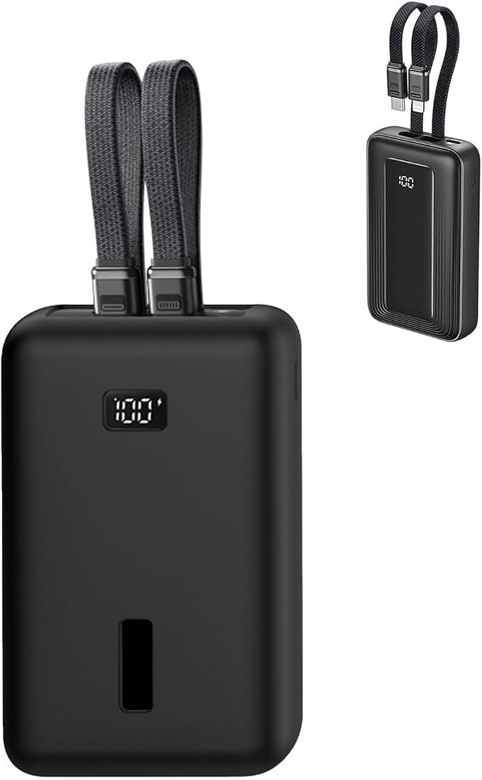 for Anker Zolo Power Bank 2025 20,000mAh 30W A1681/A1689,Silicone Protective Case, Shockproof Cover with LCD Display Visible, Anti-Lost Strap, Precision Cutouts for All-Port Charger (Black)