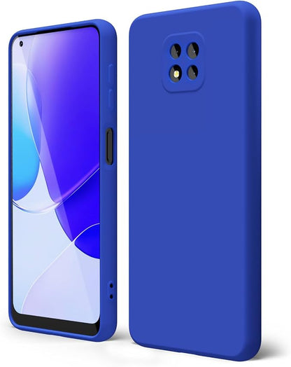 oakxco for Motorola Moto G Power 2021 Phone Case Liquid Silicone, Thin Slim Soft Rubber Gel TPU Plain Simple Cover for Women Girl Cute, Matte Solid Color, Royal Blue