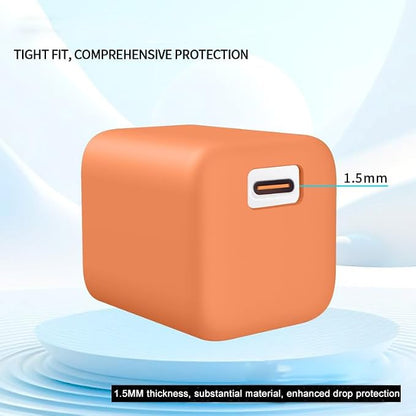 Case for Torras Ice Block 45W, Charger Silicone Protective Case, USB-C Power Adapter Shockproof & Dustproof Cover Shell (Orange)