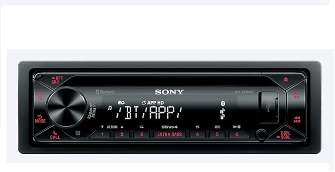 Sony MEX-N4300BT Built-in Dual Bluetooth Voice Command CD/MP3 AM/FM Radio Front USB AUX Pandora Spotify iHeartRadio iPod/iPhone Siri and Android Controls Car Stereo Receiver