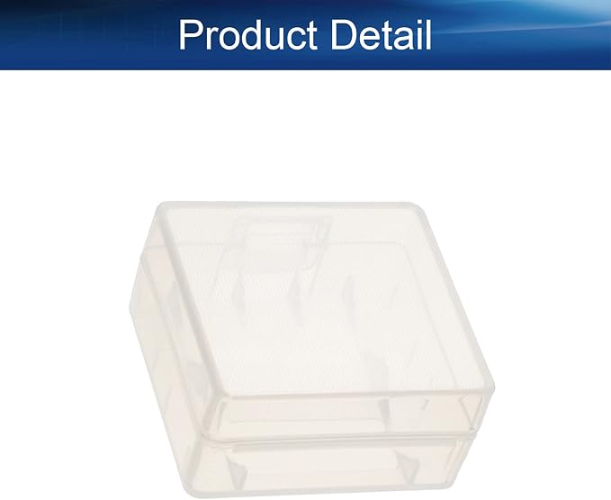 Heyiarbeit Battery Storage Case Holder Box for 2 18350 Batteries, Clear Color (5 Pack)
