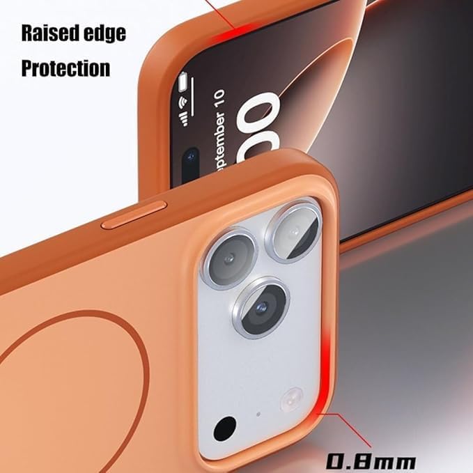 Magnetic Cover for iPhone 17 Pro Max/17 Pro/Air/17, Slim Minimalist Support Wireless Charging Impact Resistant Phone (17,Gray) (17 Air,Blue)
