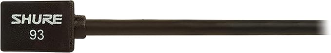 Shure WL93-6 Series Subminiature Condenser Lavalier Microphones, WL93-6 Black, with 6-Foot (1.9 m) Cable