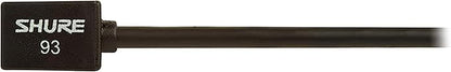 Shure WL93-6 Series Subminiature Condenser Lavalier Microphones, WL93-6 Black, with 6-Foot (1.9 m) Cable