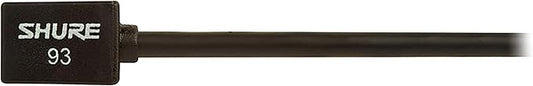 Shure WL93-6 Series Subminiature Condenser Lavalier Microphones, WL93-6 Black, with 6-Foot (1.9 m) Cable