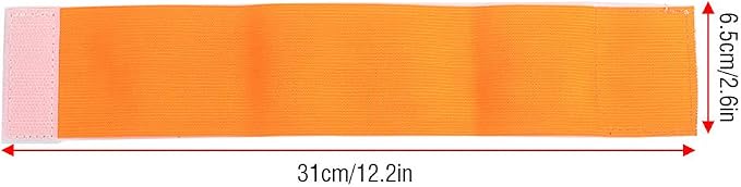 Captain Armband, Outdoor Team Sports Groups Soccer Armbands Adjustable Player Bands Elastic Soccer Captain Armband for Adult Youth School Team Competition Players(Orange)