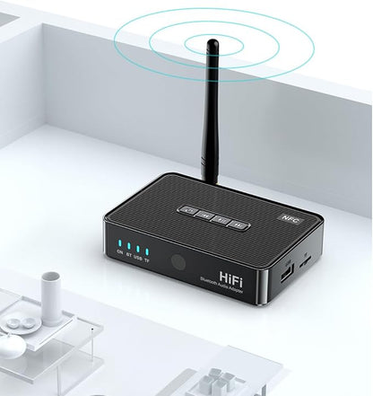 Bluetooth 6.0 Receiver for Home Stereo, Wireless Audio Adapter to Convert Old Speakers & Wired Headphones with 3.5mm AUX RCA Cable
