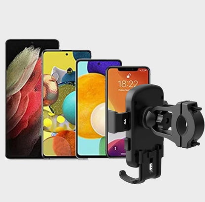 Bike Phone Holder,Anti-Shake Motorcycle Handlebar Phone Mount,Cell Phone Holder for Bike Bicycle Motorcycle Compatible with Phone 4-7inch (Without Pole)
