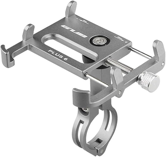 GUB Bicycle & Motorcycle Phone Mount - Aluminum Bike Phone Holder with 360°Rotation Adjustable Handlebar Phone Holder Compatible with iPhone Xs XR 8 Plus,Compatible with Samsung S9/S8 (Plus 6 Gray)