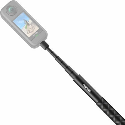 AKASO 47.2"/120cm Invisible Selfie Stick - Aluminum Alloy Invisible Pole for Insta360 X5/4/3, DJI Osmo 360, GoPro Hero 13/12/11, AKASO 360/EK7000/EK7000 Pro, Brave 4/4 Pro, Brave 7/7 LE Action Camera