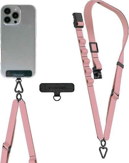 Smartish Phone Lanyard - Case Clinger - Universal iPhone Holder w/Detachable Crossbody Shoulder Neck Strap w/Storage Loops, Fidlock, Insert for Phone Cases iPhone, Galaxy, Pixel- Mauve It or Lose It