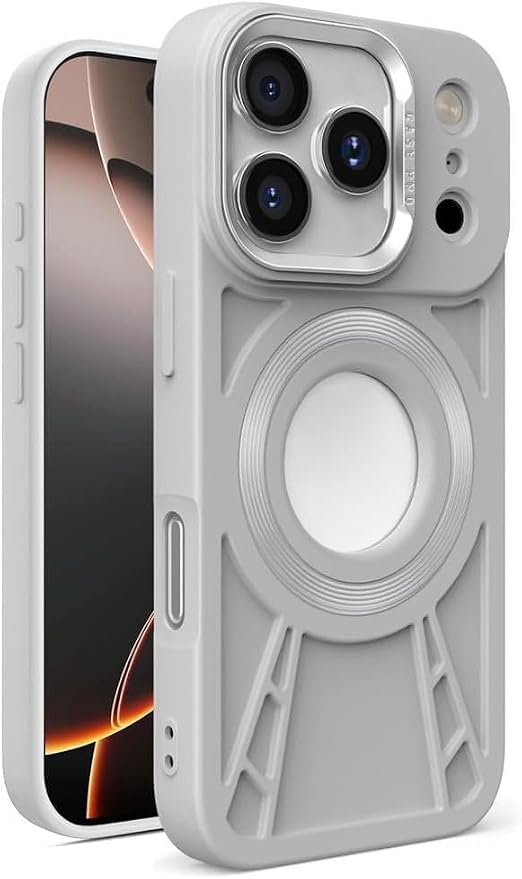 Slim Case for iPhone 17 Pro Max/17 Pro/Air/17, Logo View Military Cool Matte PC Shock Protection Anti-Scratch Cover (Gray,iPhone 17)