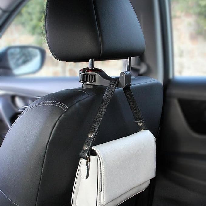 Car Headrest Hook Phone Car Holder Car Hanger for A4 B6 Seat Back Hanger Storage Hook Phone Holder Auto Fastener Clip (Yellow)