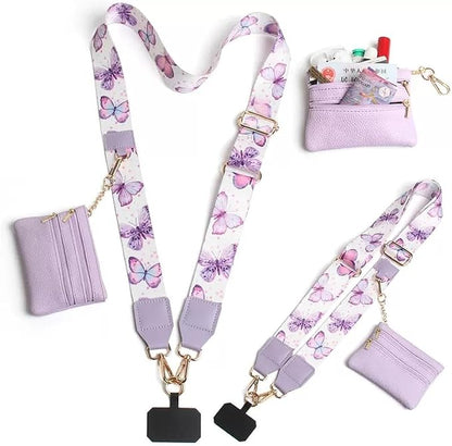 Crossbody Body Phone Holder for Women, New Phone Strap with Zippered Pouch, Adjustable Crossbody Strap