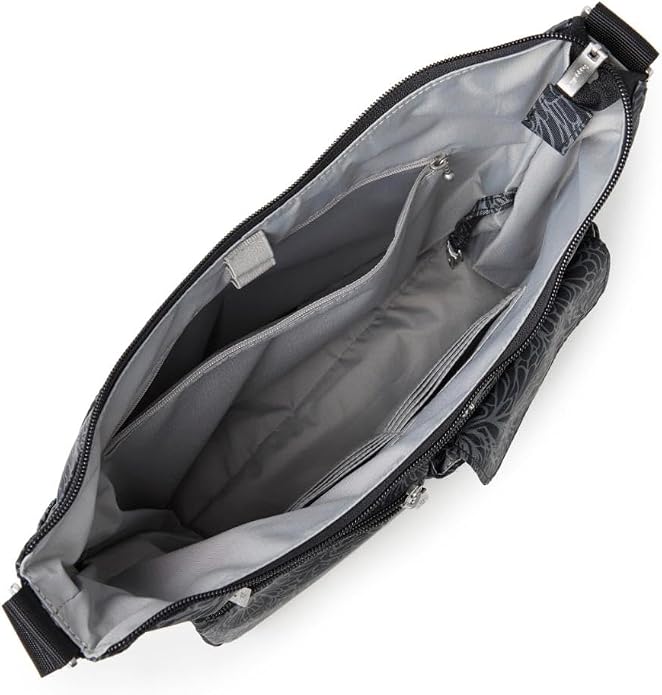 Baggallini womens Everywhere Bagg Crossbody Women 11x9 Lightweight Nylon Hobo Water-resistant Travel Bag W/Rfid