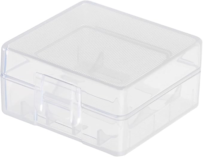 Heyiarbeit Battery Storage Case Holder Box for 2 18350 Batteries, Clear Color (1 Pack)