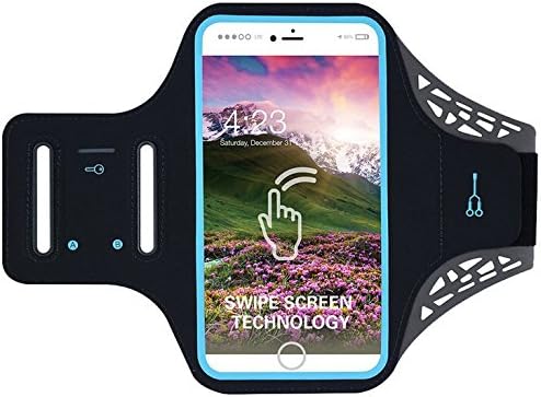 Outdoor Sport Running Gym Fingerprint ID Access Lycra Armband Case Pouch for iPhone Air, iPhone 17 Pro, 16 Pro, iPhone 15 14 13 12 11 XR Google Pixel 9a 7 6 Samsung Galaxy S25 Edge