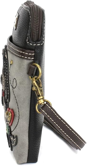 CHALA Dog Collection Cell Phone Crossbody Purse-Women PU Leather/Canvas Multicolor Handbag with Adjustable Strap