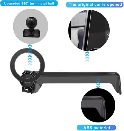 Magnetic Car Phone Holder for 2024 2025 2026 VW/Volkswagen Atlas/Altas Cross Sport Accessories Dash Mount Cell Phone Holder for Most Smartphones Hands-Free 360 Degree Rotation